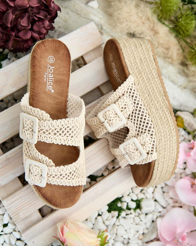 Royalfashion Женские шлепанцы на платформе Olcana