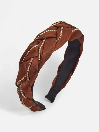 Royalfashion Opaska do włosów z pleceniem w warkocz zdobiona cyrkoniami