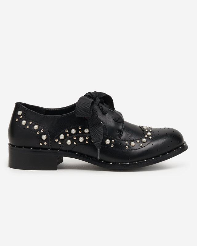 Black women's shoes with pearls Savhirda - Footwear