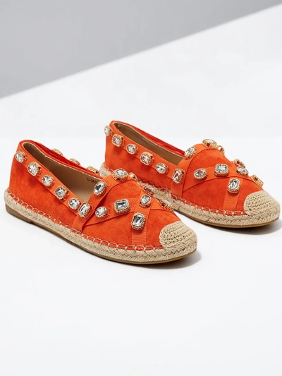 Oranžas sieviešu espadrilas ar Wamba kristāliem - Apavi
