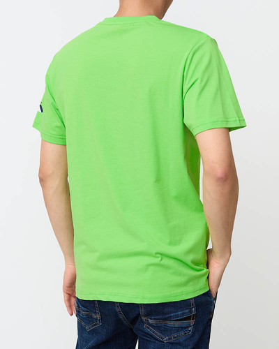 Green men's printed t-shirt - Clothing