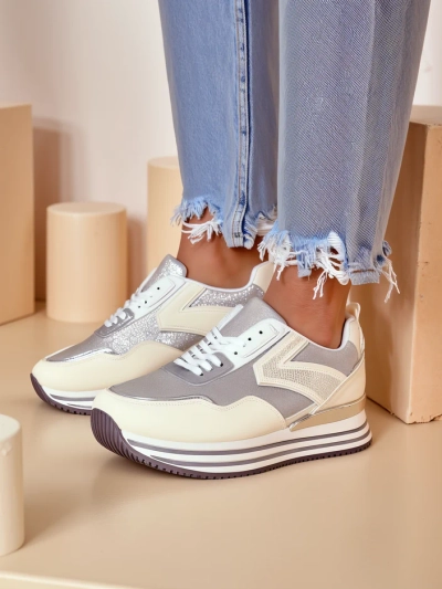 Royalfashion Women's Sneakers with Glitter Borovis