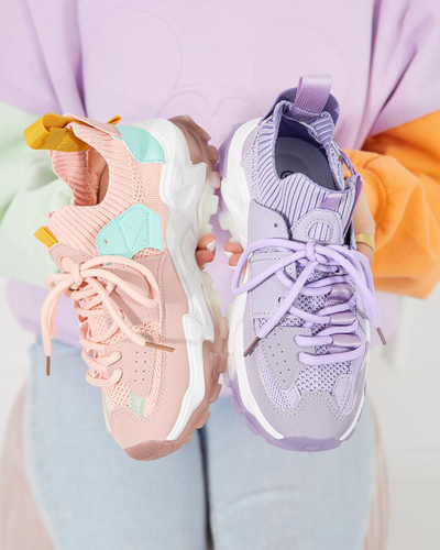 Purple women's sports shoes sneakers Olitax - Footwear