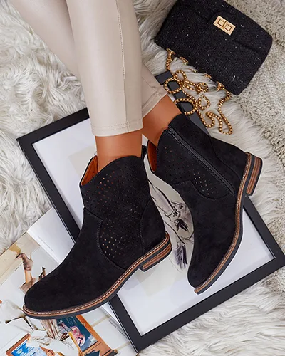 Royalfashion Женские ажурные сапоги-тоффы