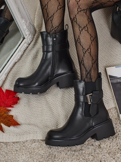 Eko skórzane botki damskie Velri