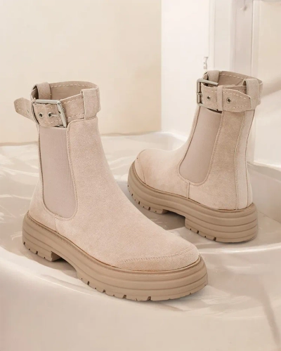 Royalfashion Women's ankle boots with decorative strap Ozzoas