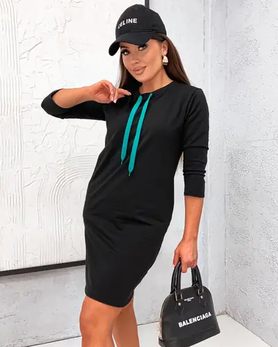 Royalfashion Sieviešu kokvilnas mini kleita