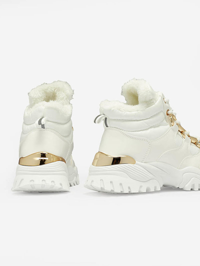 White women's sporty winter boots a'la trappers Mertika - Footwear