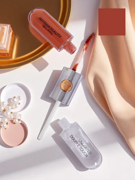 2-in-1 Lipstick and Clear Lip Gloss Soft Blush