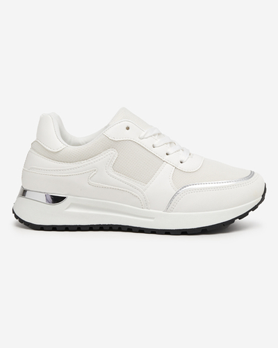 OUTLET Pastel women's white sports shoes by Delani - Footwear