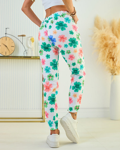 Royalfashion Women's floral fabric pants