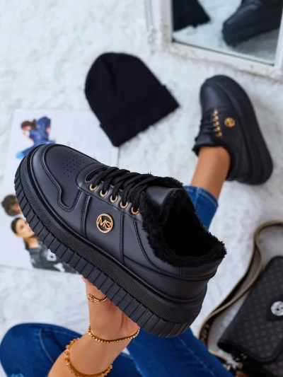 Royalfashion Warmed women's sneakers with fur Rozit