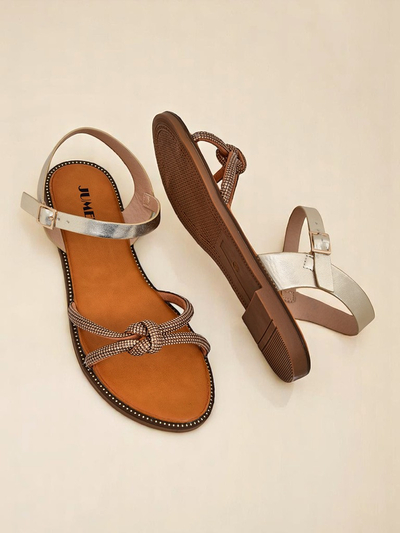 Royalfashion Naiste dekoratiivsete tsirkoonidega sandaalid Bella Shine