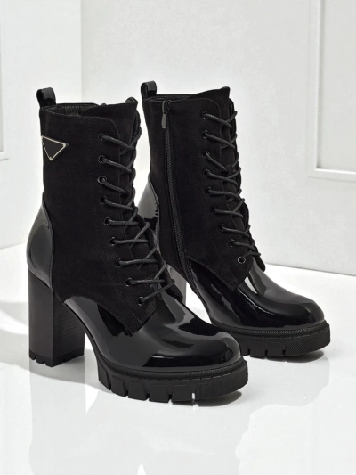 Ботильоны женские эко-замшевые на каблуке-столбике Event Bramble