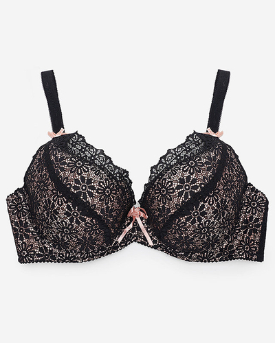 Black and pink women's lace bra - Underwear