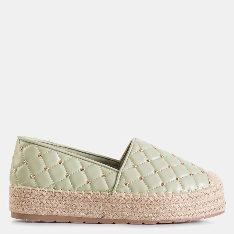 Sieviešu stepētas espadrilas uz Erolovai platformas - Apavi