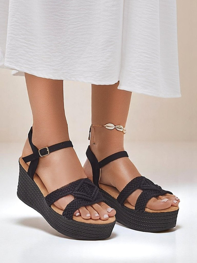 Royalfashion Women's wedge sandals braided Sunny Day
