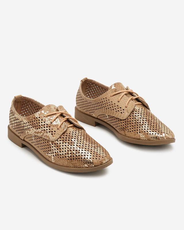 Brown women's openwork half shoes Kotniso - Footwear