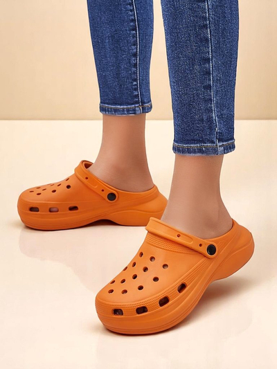 Royalfashion Sieviešu perforēti gumijas flip-flopi Dellosa