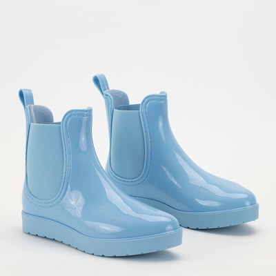Blue women's wellingtons with almond nose Reili - Footwear