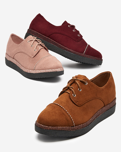 Women's camel low shoes Rilly - Footwear