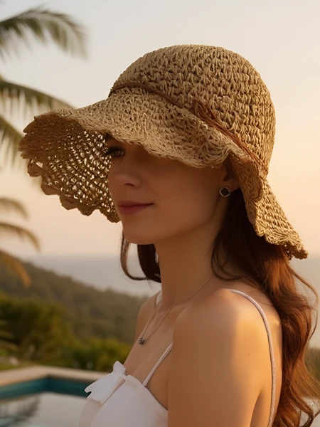 Royalfashion Women's straw hat Whisper Bow