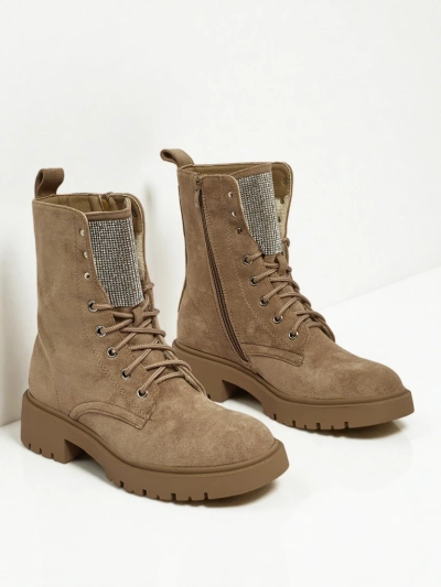 Lav Eko zamszowe sznurowane botki damskie Ferlyne