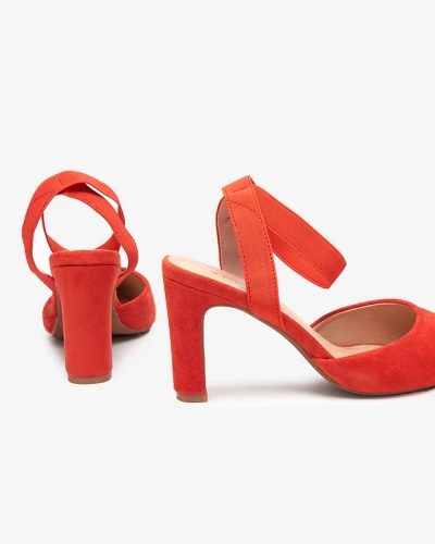 Orange sandals on the post Brossi - Shoes