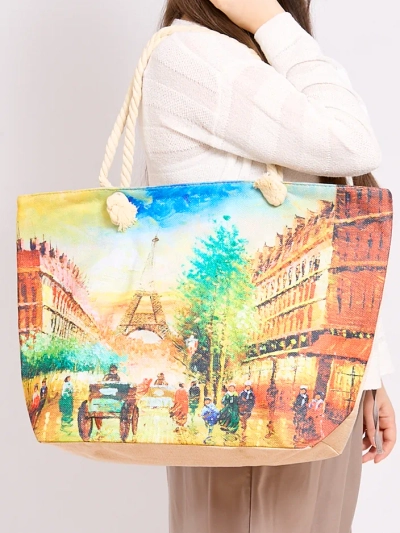 Royalfashion Large fabric bag with print