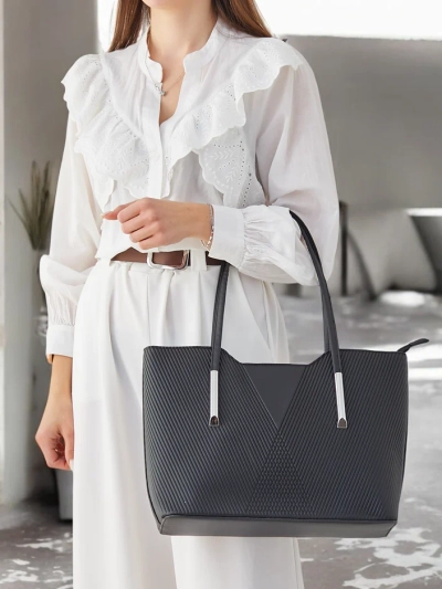 Royalfashion Double women's bag with embossing