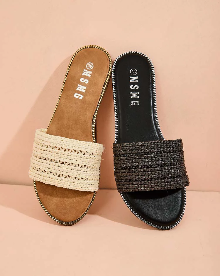 Royalfashion Women's Bofira flat sole flip-flops