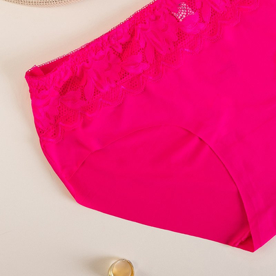 Pink seamless panties for women PLUS SIZE - Underwear