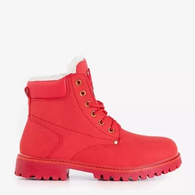 Red women's insulated boots from Gawin - Shoes