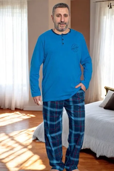 Royalfashion Men's Cotton Checked Pajamas PLUS SIZE