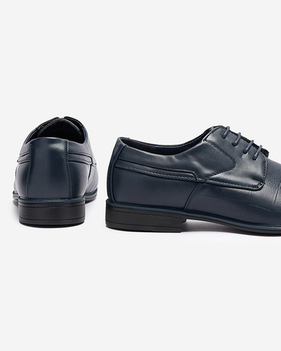 Navy blue elegant men's Elfobs half shoes- Footwear