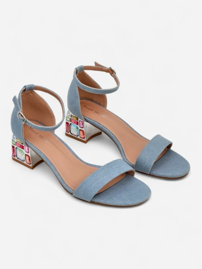 Royalfashion Women's sandals with decorative heels Ballou