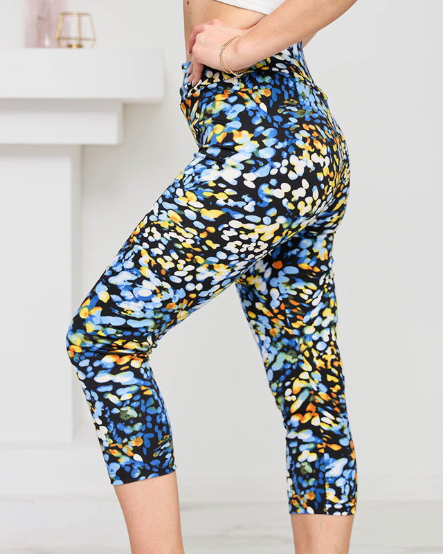 Patterned women's 3/4 leggings - Clothing