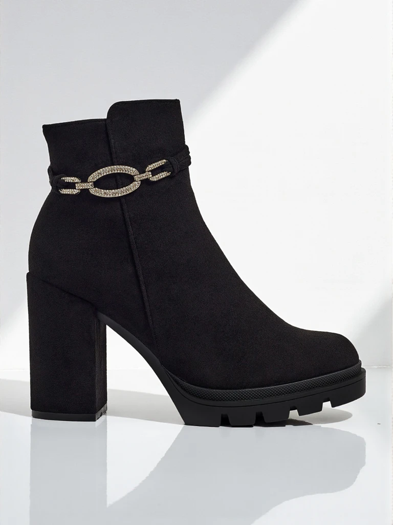 Luna Black Elegant Everyday Ankle Boots