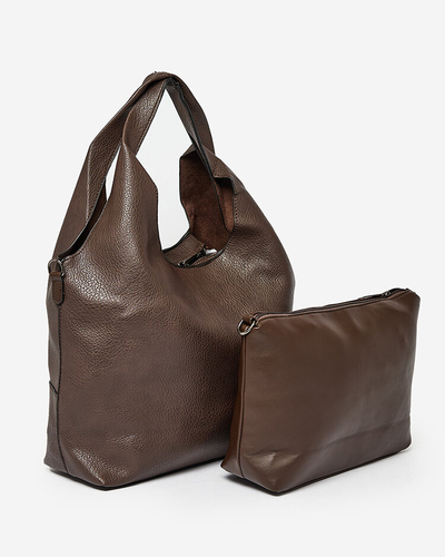 Royalfashion Dark brown women's shopper bag