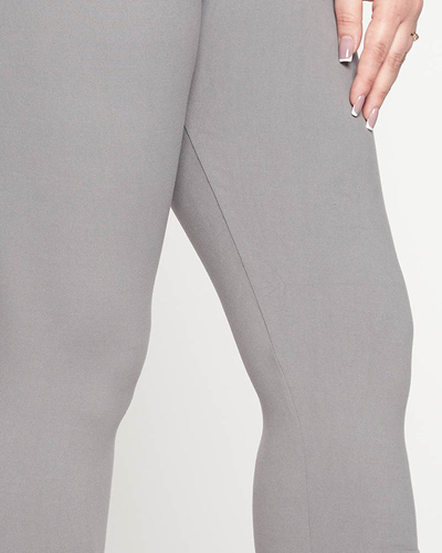 Women's 3/4 PLUS SIZE Gray Leggings - Clothing