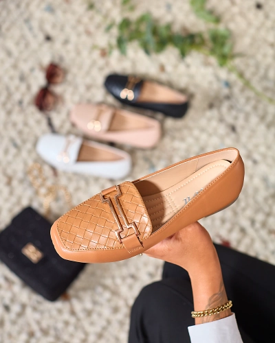 Royalfashion Camel sieviešu mokasīni Bulerol