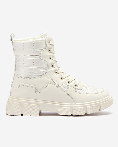 Calista Женская Обувь Модные Плоские Ботинки Кремовые