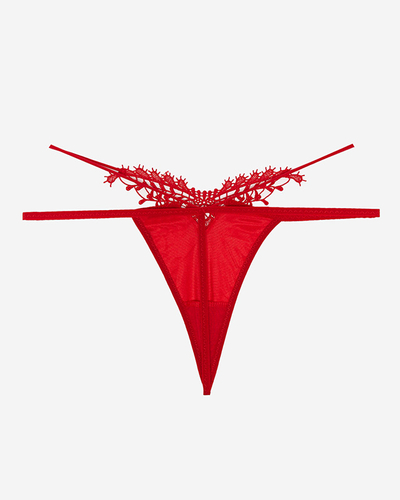 Women's red lace thong - Underwear