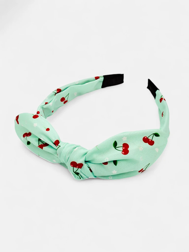 Royalfashion Children's headband with a cherry print bow