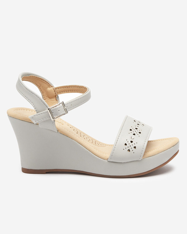 OUTLET Gray women's wedge sandals Bellomia - Shoes