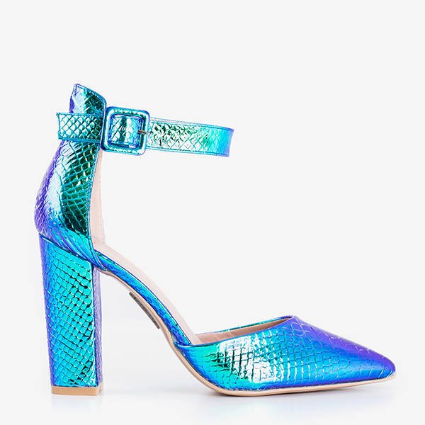 Holographic blue pumps a'la snake skin Monifik - Footwear