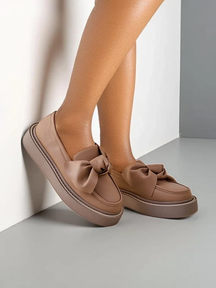 Royalfashion Элегантные женские мокасины с бантиком Ortto
