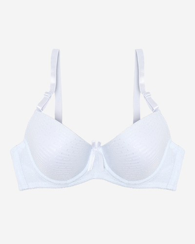 Sieviešu krūšturis ar baltu rakstu push-up - Apakšveļa