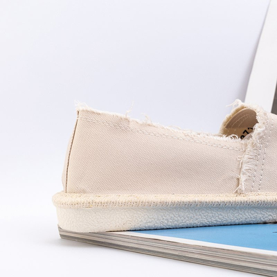 Beige espadrilles for women with cutouts Riev - Footwear