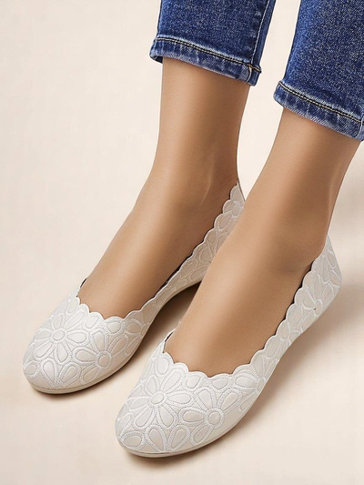 Royalfashion Ziedu raksta sieviešu baleta čībiņas Magerro